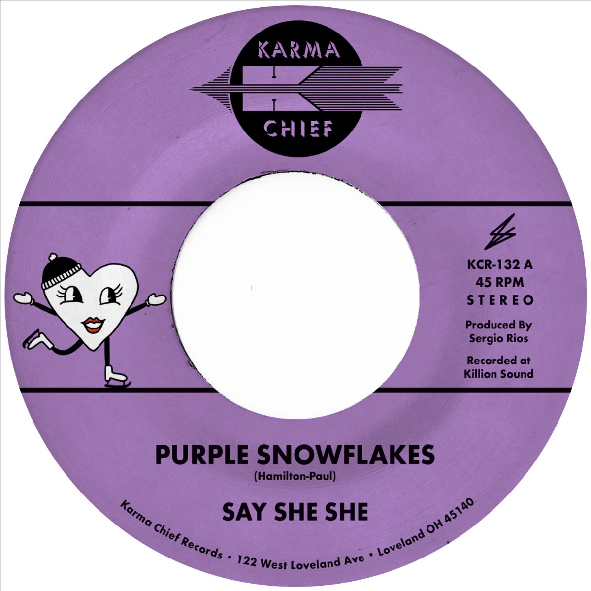 Say She She - Purple Snowflakes/This Wintertime (Opaque Dark Purple 7" Vinyl)