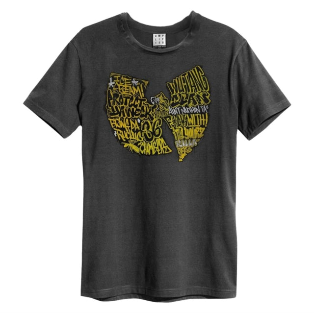 Wu Tang Clan - Graffiti Logo Amplified Medium Vintage Charcoal T Shirt